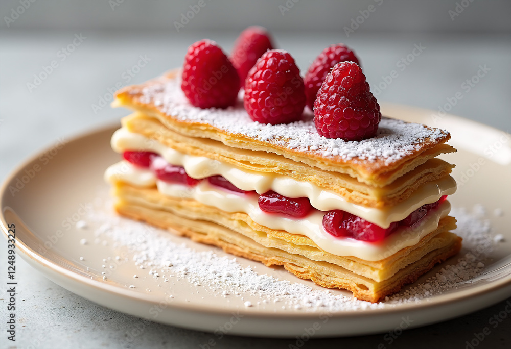Raspberry Cream Mille-Feuille Raspberry Cream Mille-Feuille