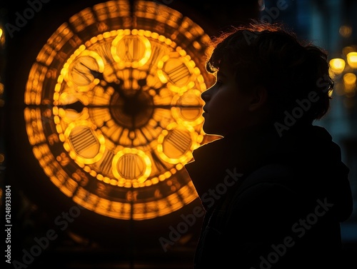 Person Taking Vitamin Pills on Schedule with Clock Reminder for Health Care and Medication Management photo