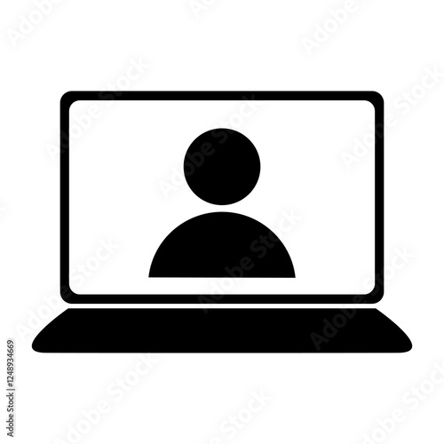video conferencing icon vector. flat style vector illustration editable isolated design.