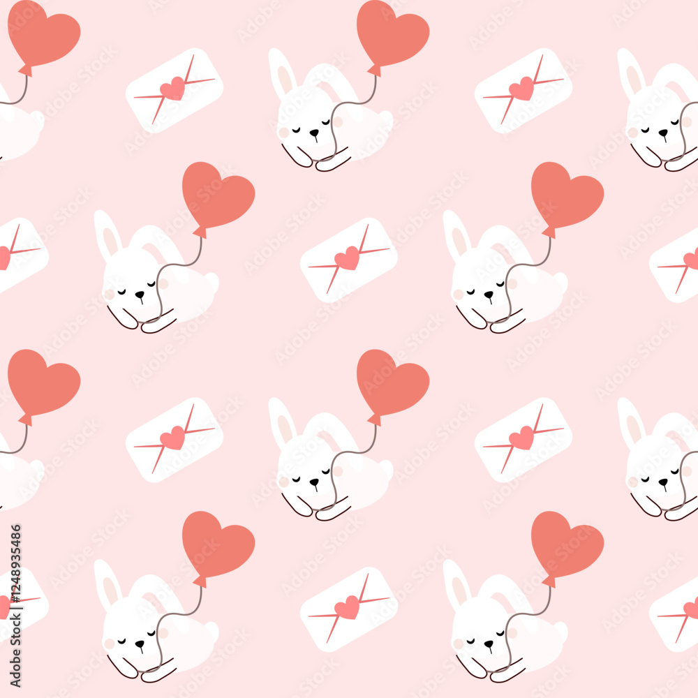 Hand drawn valentine's day seamless pattern with romantic symbols. Hand drawn valentine's day seamless pattern with romantic symbols.