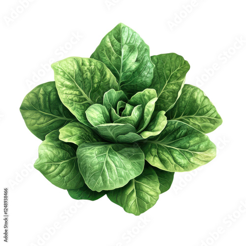 A vibrant green leafy plant with tightly packed, overlapping leaves forming a rosette shape.