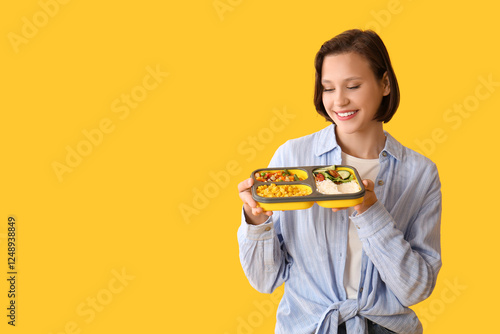 Beautiful young happy woman...