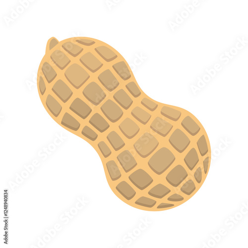 Peanut Flat Design Vector Illustration - Superfood & Vegan Protein Source