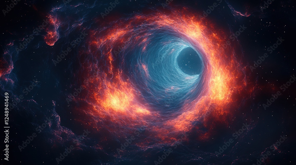 Cosmic Vortex Nebula Tunnel, Space Travel Cosmic Vortex Nebula Tunnel, Space Travel
