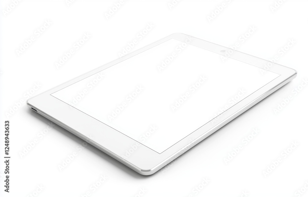 White tablet mockup, blank screen, studio, isolated, website White tablet mockup, blank screen, studio, isolated, website