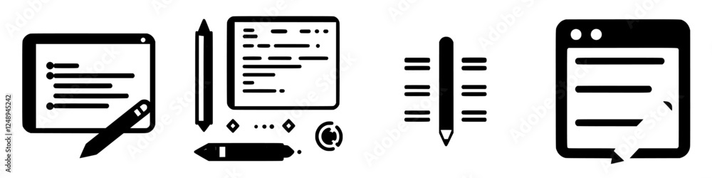 Tools for online writing and editing tasks displayed on a workspace with pen and digital notes in daylight Tools for online writing and editing tasks displayed on a workspace with pen and digital notes in daylight
