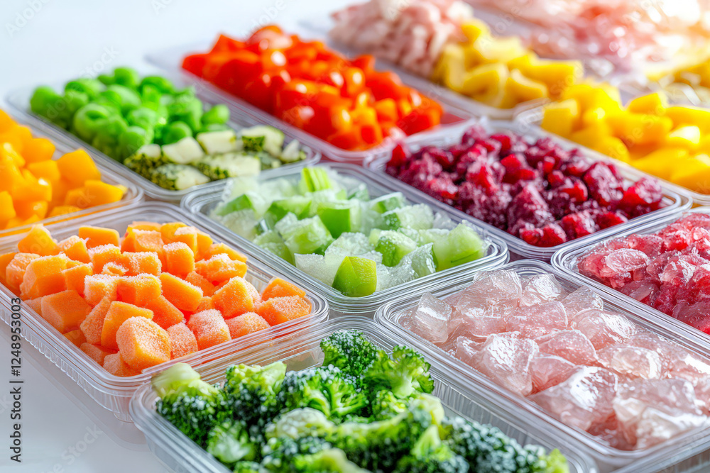 Vibrant Frozen Meal Tray Display Vibrant Frozen Meal Tray Display
