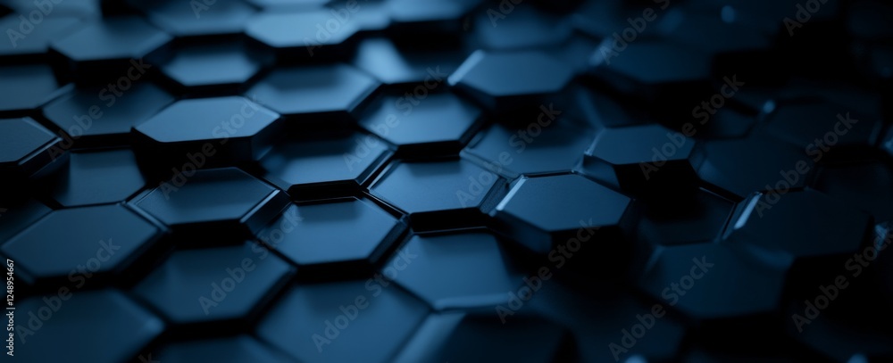 Abstract Dark Blue Hexagon Pattern Background (1) Abstract Dark Blue Hexagon Pattern Background (1)