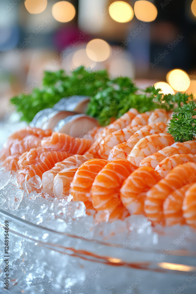 Fresh Seafood Display for Frozen Food Day Fresh Seafood Display for Frozen Food Day