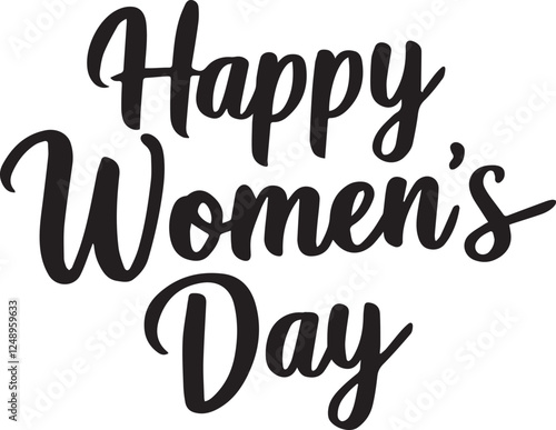 international women's day lettering poster template