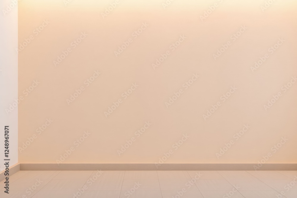 Empty Room with Beige Walls and Floor Empty Room with Beige Walls and Floor