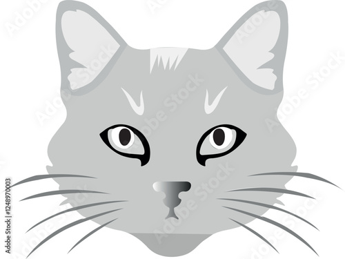 cartoon Cat head  logo icon vector .