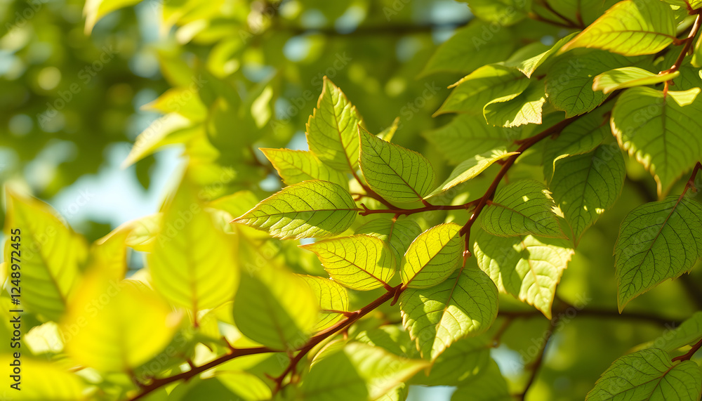 Naklejka premium Pattern of leaves, 8k photorealism. with white shades