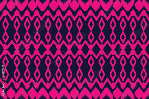 Wallpaper Mural Ethnic abstract beautiful art Ikat seamless pattern in tribal folk embroidery geometric ornament print design for carpet wallpaper clothing wrapping fabric Torontodigital.ca