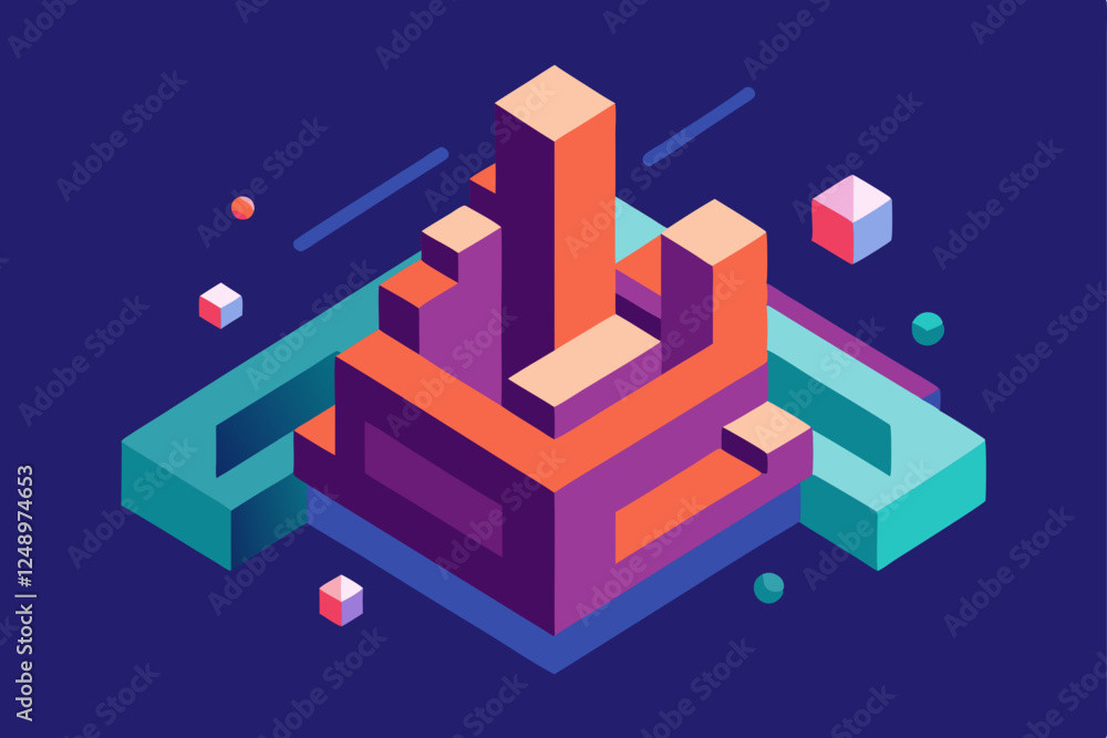 Fototapeta premium vector illustration of a city