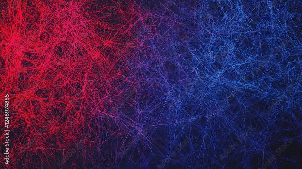 Abstract vector background with dark blue, red, and purple gradient lines in different directions, creating a complex web of threads Abstract vector background with dark blue, red, and purple gradient lines in different directions, creating a complex web of threads