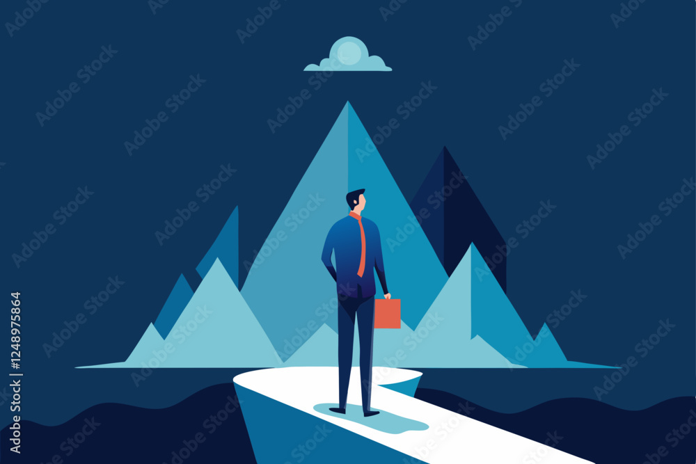 vector illustration of a mountain landscape vector illustration of a mountain landscape