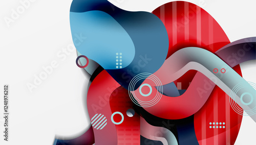 Vibrant abstract background overlapping shapes