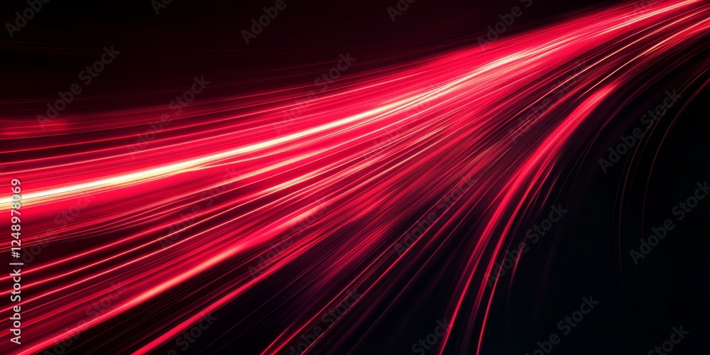 Red light streaks curve, dark background, speed, energy (1) Red light streaks curve, dark background, speed, energy (1)