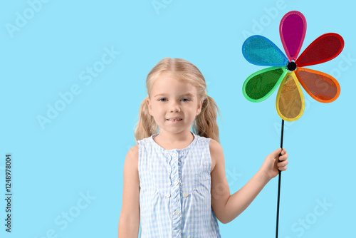 Cute little girl with toy w...