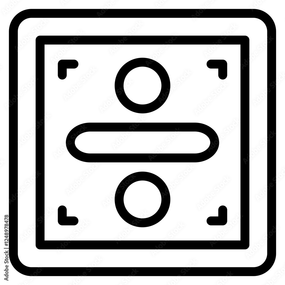 Division symbol line Division symbol line