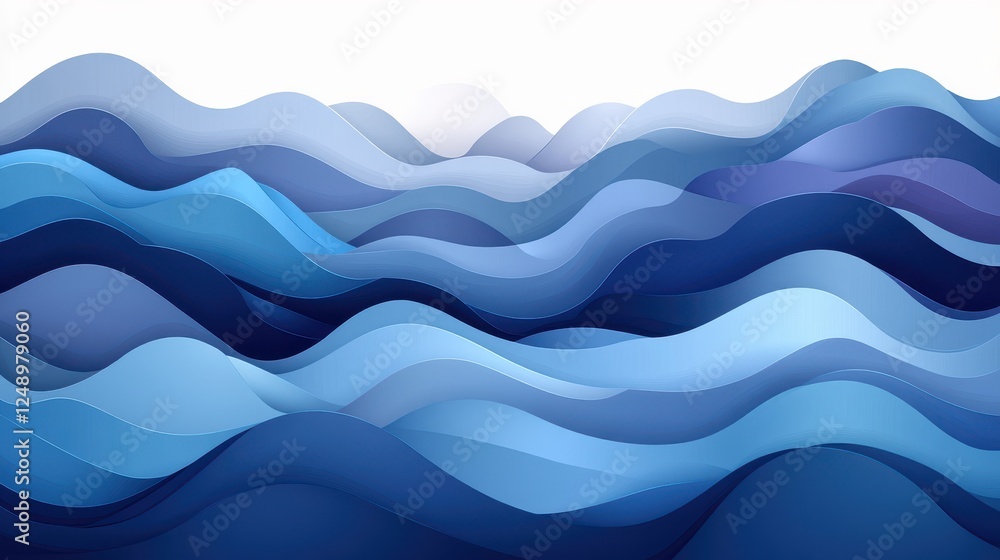 Abstract ocean waves background, tranquil scene, design element Abstract ocean waves background, tranquil scene, design element