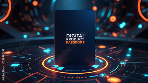 Obraz na płótnie Digital Product Passport – The Future of Transparent and Secure Product Data, product transparency, smart authentication, supply chain tracking, blockchain technology, digital identity. w salonie