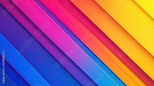 Colorful Diagonal Stripes Abstract Design