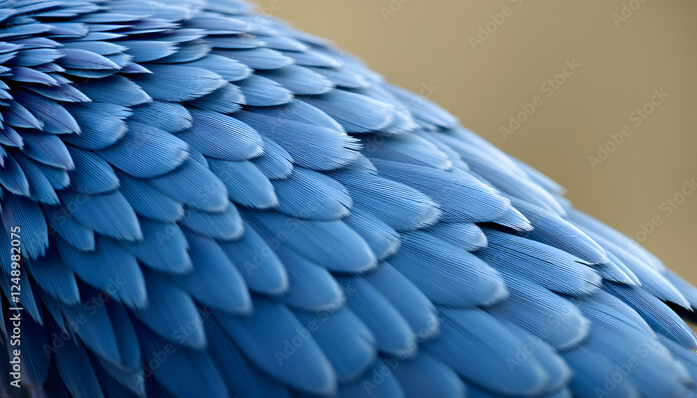 Fototapeta premium blue feather pigeon macro photo. texture or background, Dynamic motion. with white shades