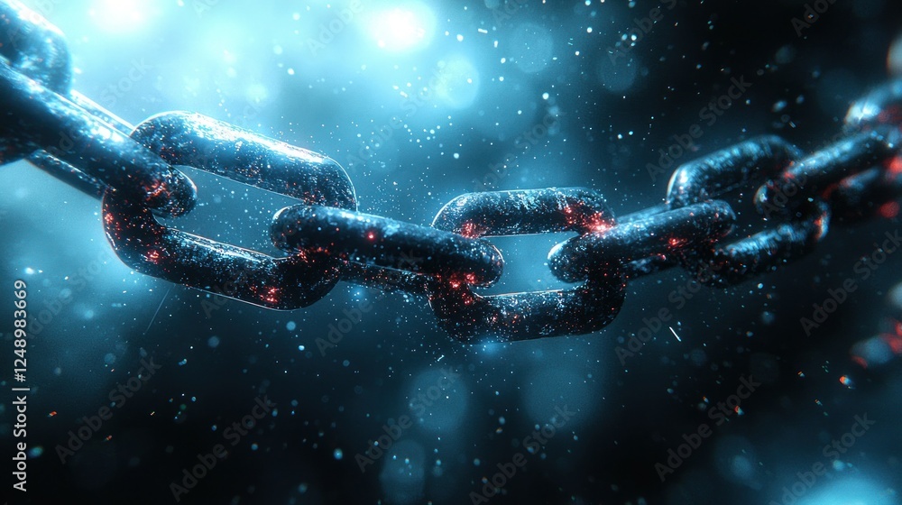 Breaking Chain Abstract Background