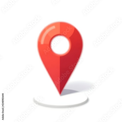 Red location pin icon on white background. Free Download Red location pin icon on white background. - GFXLoad