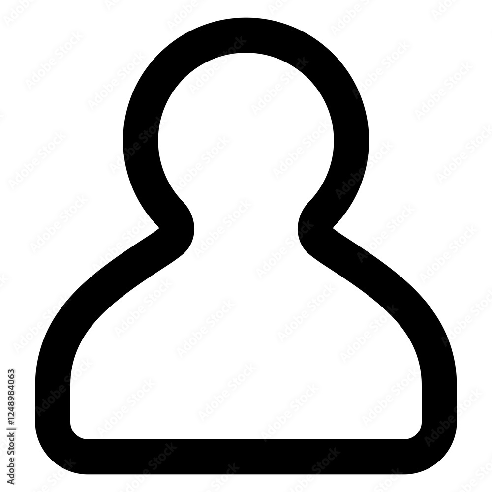 User Profile Glyph or Outline Icon User Profile Glyph or Outline Icon
