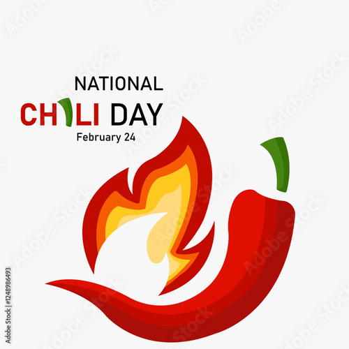 vector graphic of National Chili Day good for national National Chili Day celebration. flat design. flyer design.flat illustration.
