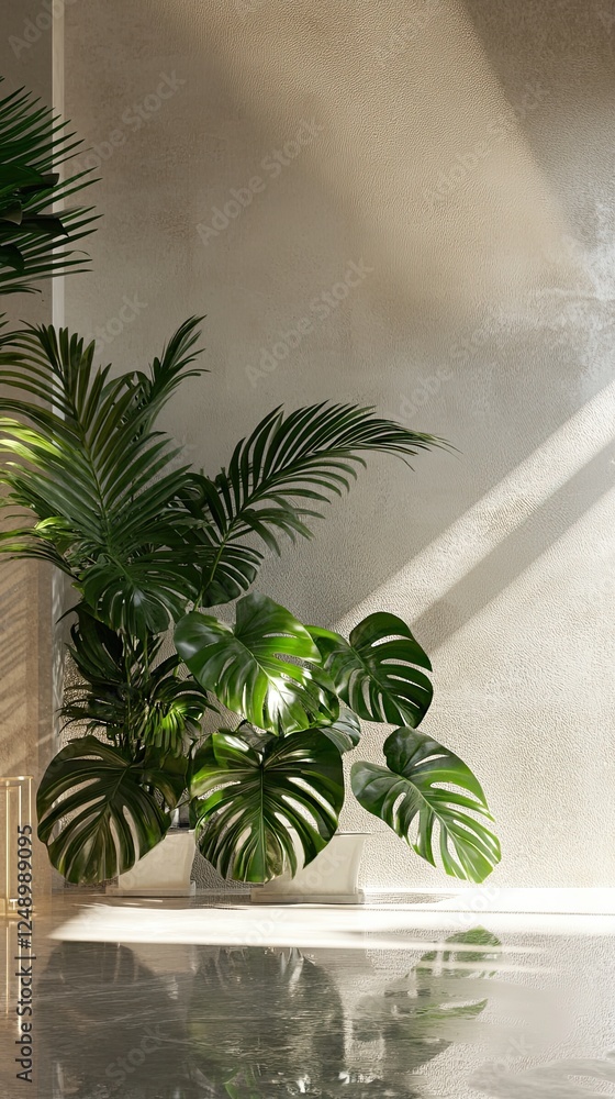 Fototapeta premium Elegant Indoor Plants in a Modern Home Decor