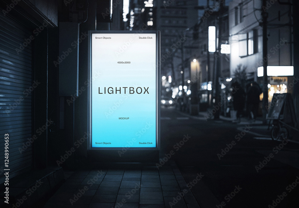Lightbox Design Glowing Lightbox Mockup With Generative AI Stock Template | Adobe Stock