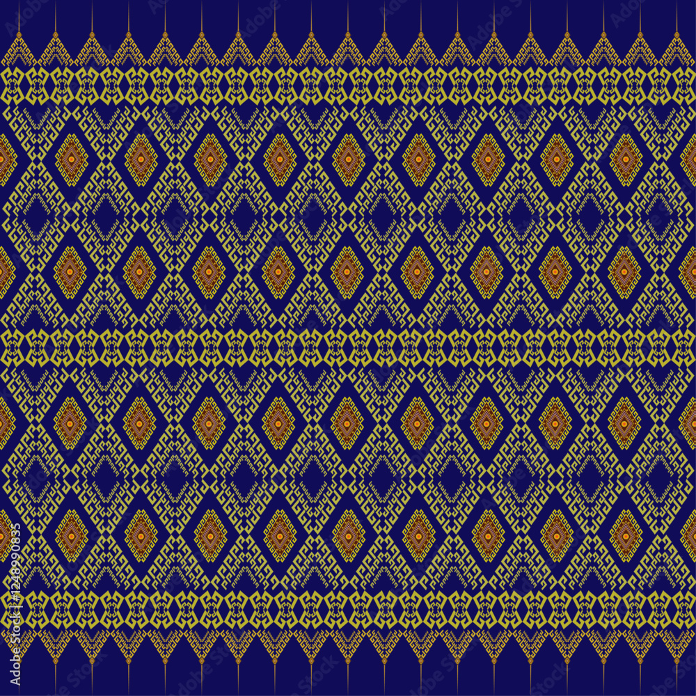 traditional fabric design blue background. traditional fabric design blue background.