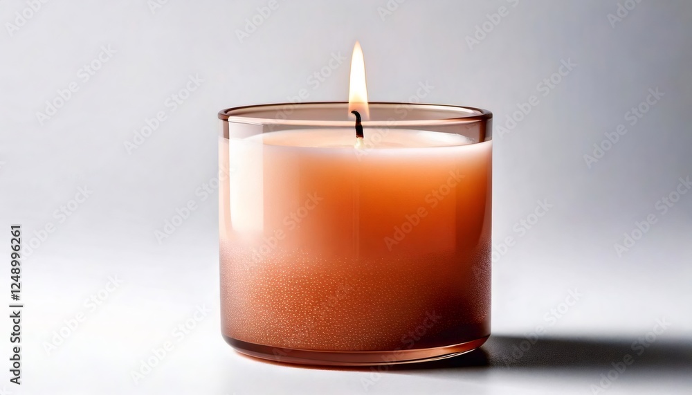 Warm glow of a lit scented candle Warm glow of a lit scented candle