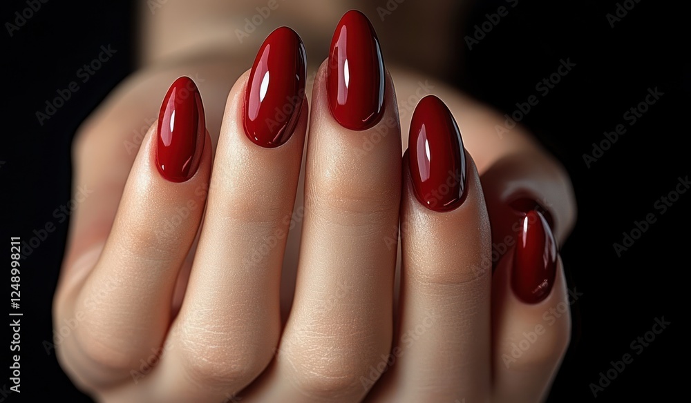 Elegant Hands with Glossy Red Nails Showcasing Manicure and Beauty in Contemporary Style Elegant Hands with Glossy Red Nails Showcasing Manicure and Beauty in Contemporary Style