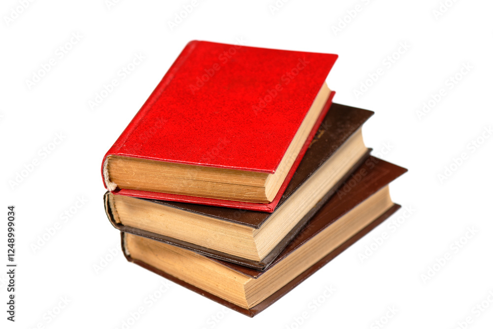 Old books isolated on white background Old books isolated on white background