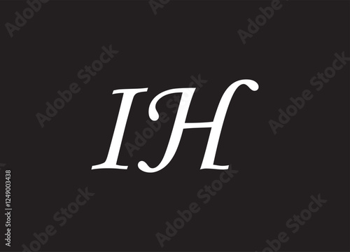 IH letter logo and initial logo design