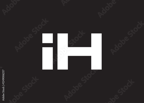 IH letter logo and initial logo design photo