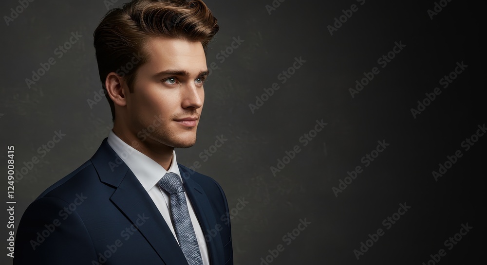 Professional Business Portrait of a Young Man in a Suit and Tie for Corporate Profile or Resume Professional Business Portrait of a Young Man in a Suit and Tie for Corporate Profile or Resume