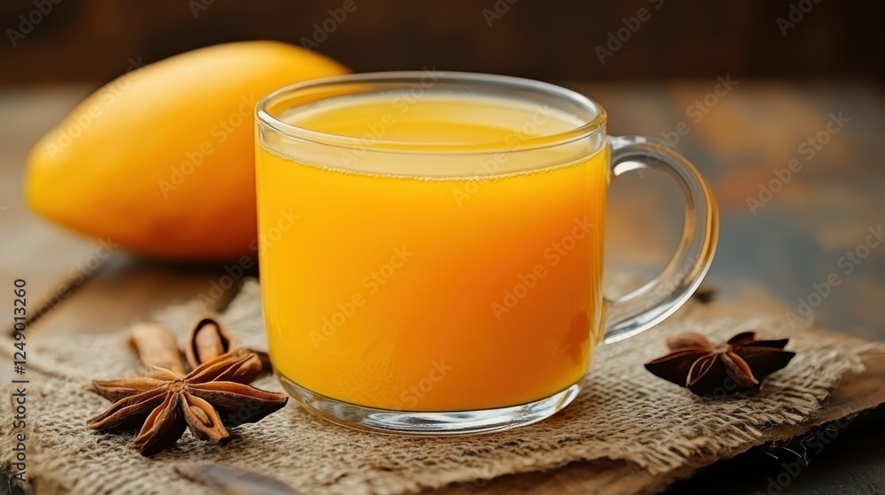 Warm Homemade Hot Cider Cozy Kitchen Food Photography Rustic Environment Close-Up Seasonal Comfort Warm Homemade Hot Cider Cozy Kitchen Food Photography Rustic Environment Close-Up Seasonal Comfort