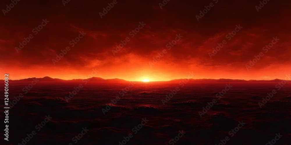 Surreal Otherworldly Landscape at Dusk with Ethereal Glow and Dramatic Shadows Surreal Otherworldly Landscape at Dusk with Ethereal Glow and Dramatic Shadows