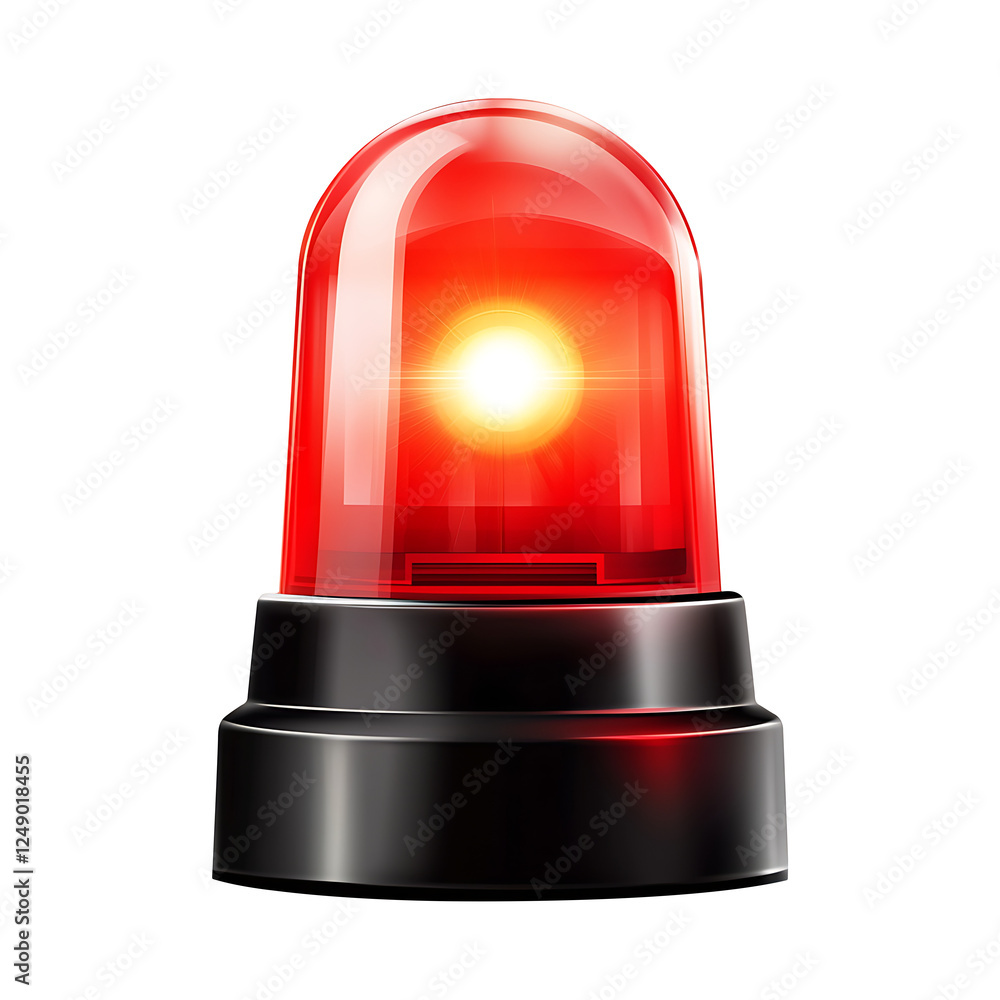 Red light for emergency transparent background. Red light for emergency transparent background.