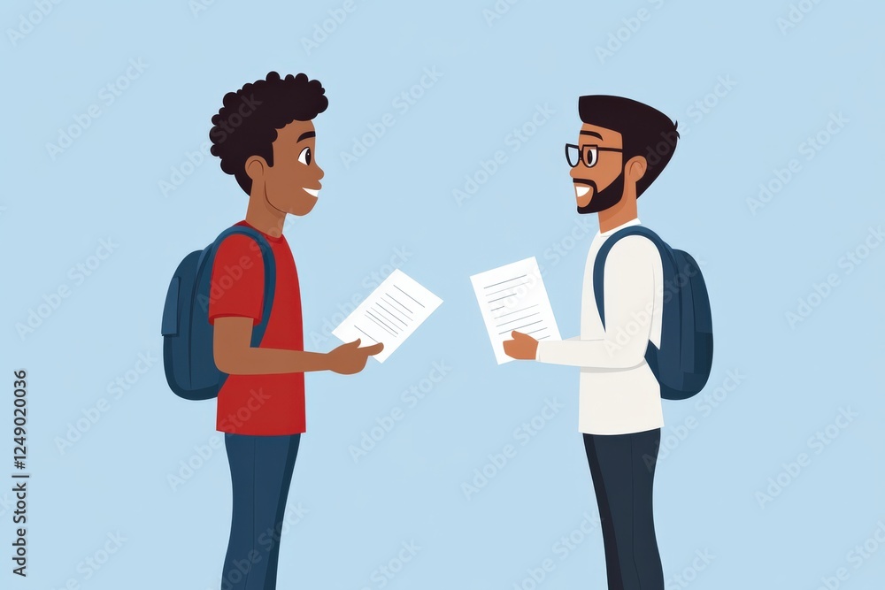 students exchanging papers students exchanging papers