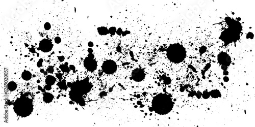 Black and white blotches brush strokes graphic effect background design element for illustration background. Vector