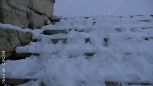 Wallpaper Mural City under the snow. High quality FullHD footage Torontodigital.ca