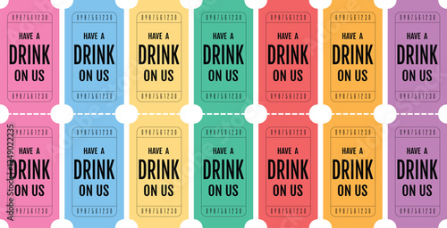 One Drink Coupon Vector 