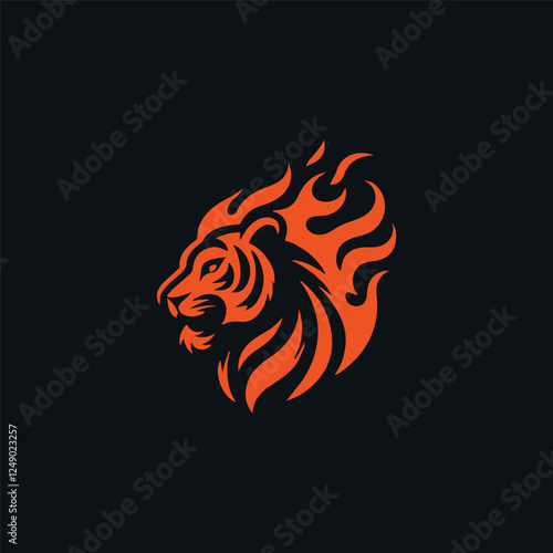 Wallpaper Mural Tiger Flaming Logo Torontodigital.ca